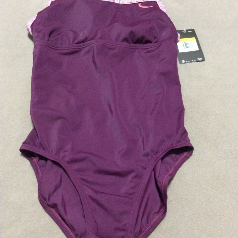 ‼️SOLD‼️ NIKE Racerback Purple XL NWT One Piece Swimsuit - Picture 4 of 12
